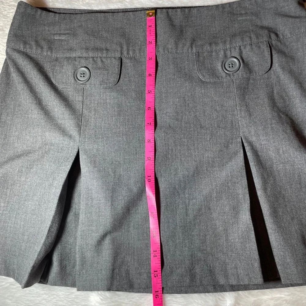 Old Navy Gray Low Waist Essential Stretch Pleated‎ Mini Skirt 10 PreppyY2K